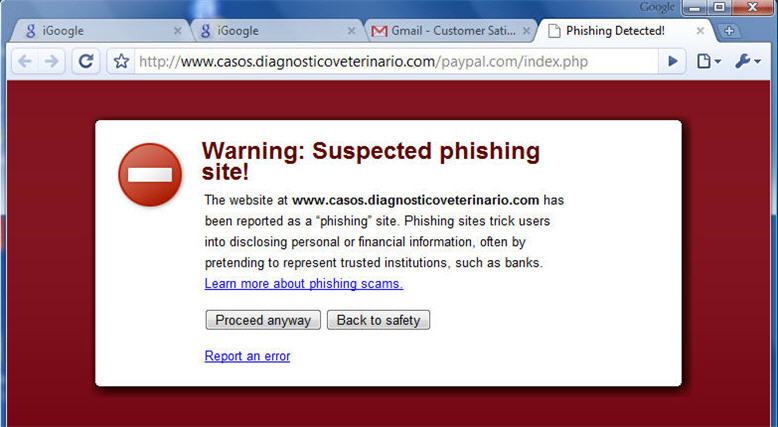 Warning detected